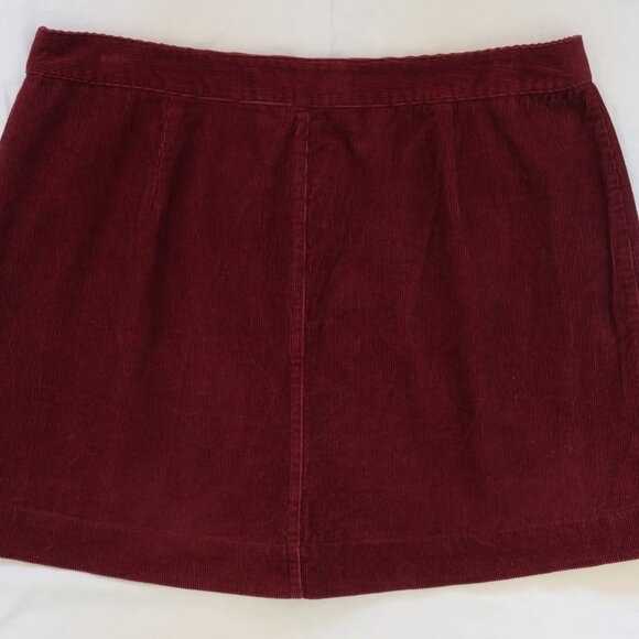 Old Navy Corduroy Skirt Maroon/Burgundy Size 12 - Picture 3 of 3